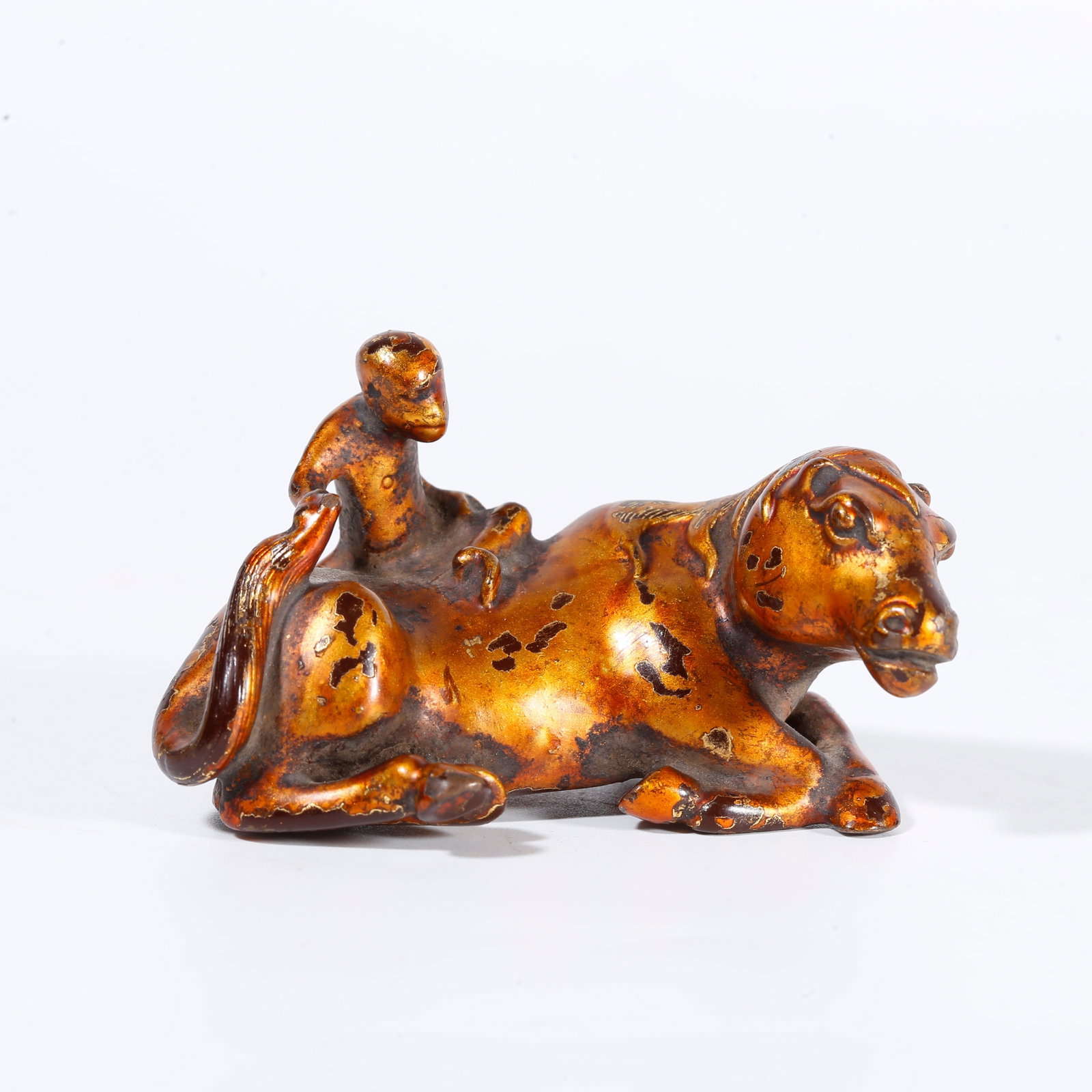 A LACQUERED-GILT BRONZE PAPERWEIGHT DEPICTING HORSE AND MONKEY SYMBOLIZING IMMEDIATE PROMOTION (1 of 9)