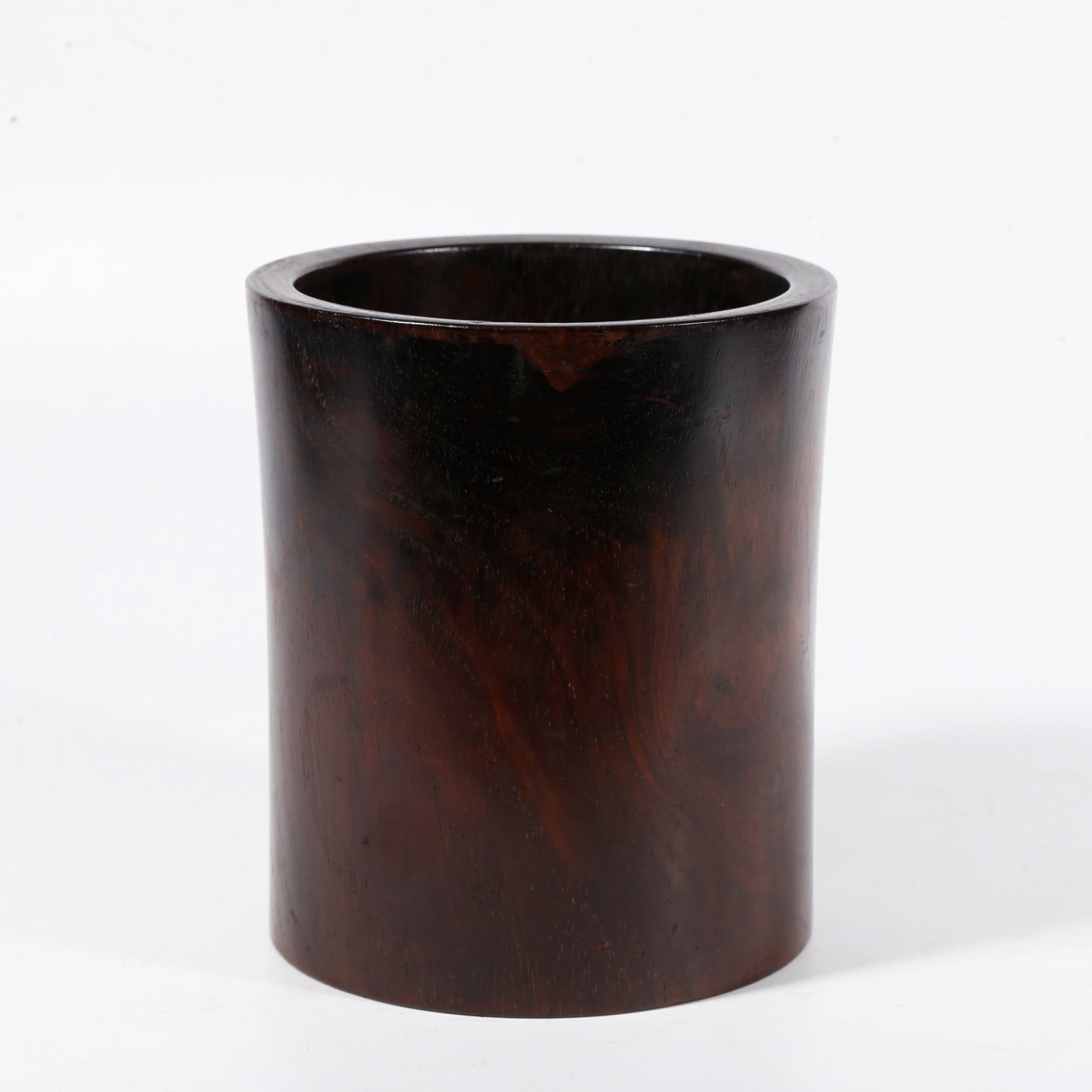A BRUSH POT OF ZITAN WOOD: Brush pot of zitan wood