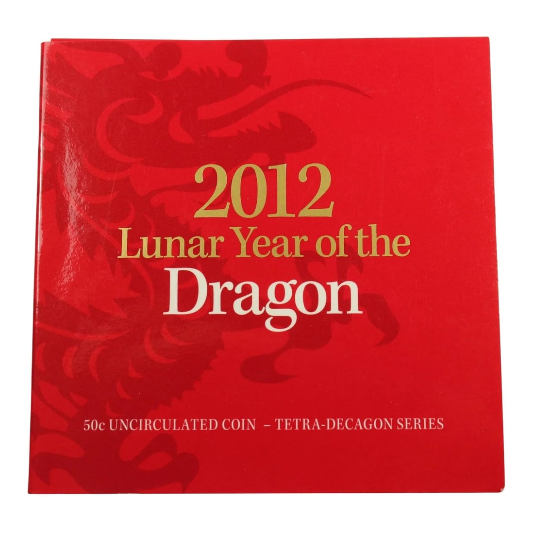 AUSTRALIA 2012 'YEAR OF THE DRAGON' UNCIRCULATED 50C, CU-NI (1 of 2)