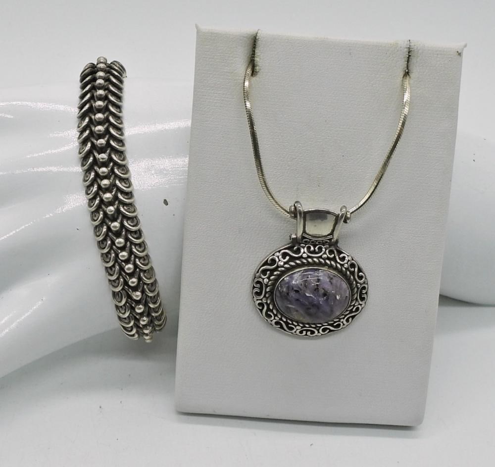 VTG 925 PURPLE GEMSTONE SET (1 of 2)