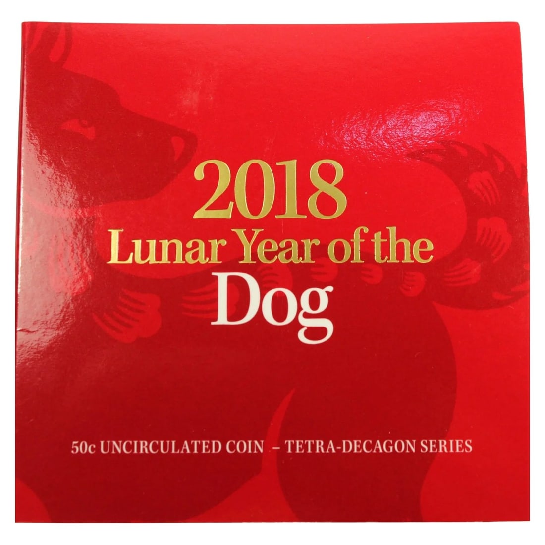 AUSTRALIA 2018 'YEAR OF THE DOG' UNCIRCULATED 50C, CU-NI (1 of 2)