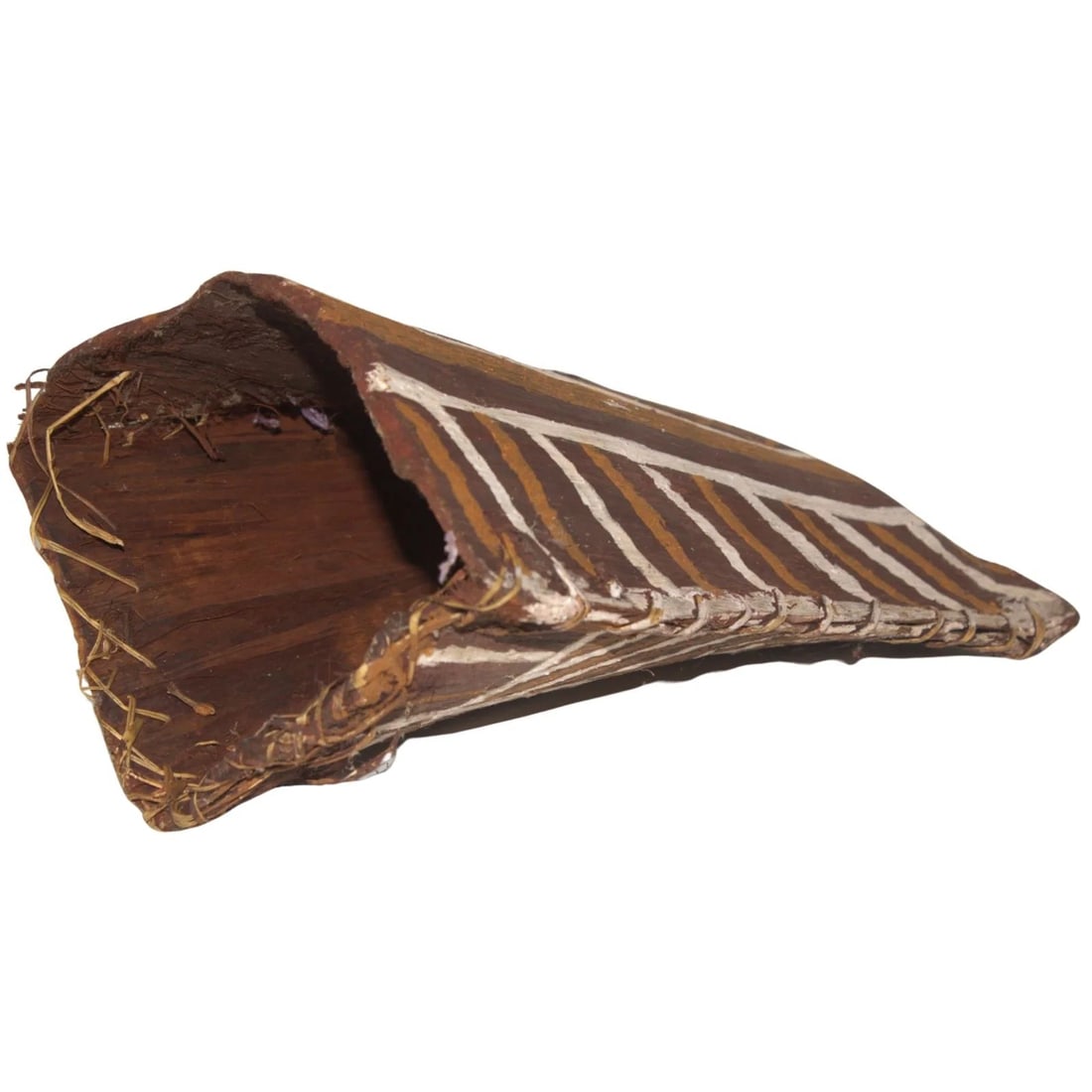 TIWI ISLANDS PAINTED BARK CEREMONIAL BASKET (1 of 4)
