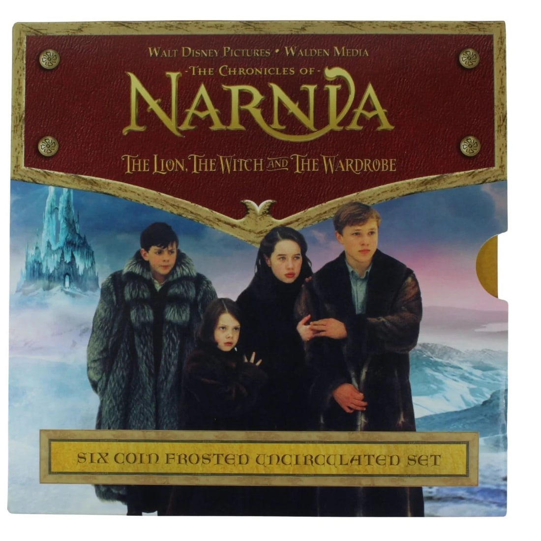 NEW ZEALAND 2006 'NARNIA' GOLD-FROSTED AL-BR 50C'S, UNCIRCULATED IN DESCRIPTIVE FOLDER (SET OF 6) (1 of 4)