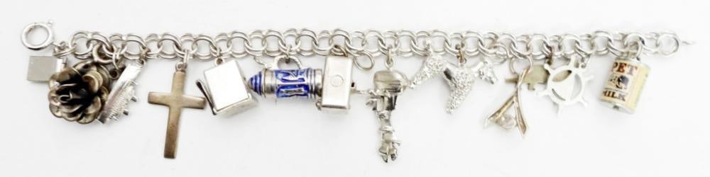 STERLING VINTAGE CHARM BRACELET (1 of 2)