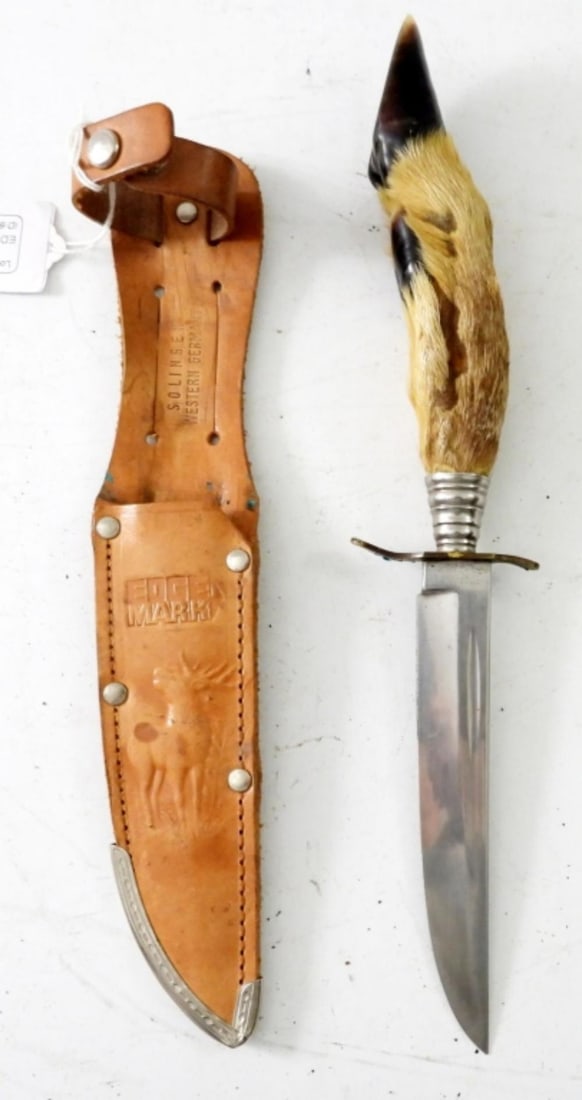 EDGE MARK DEER HOOF KNIFE W/SHEATH (1 of 2)