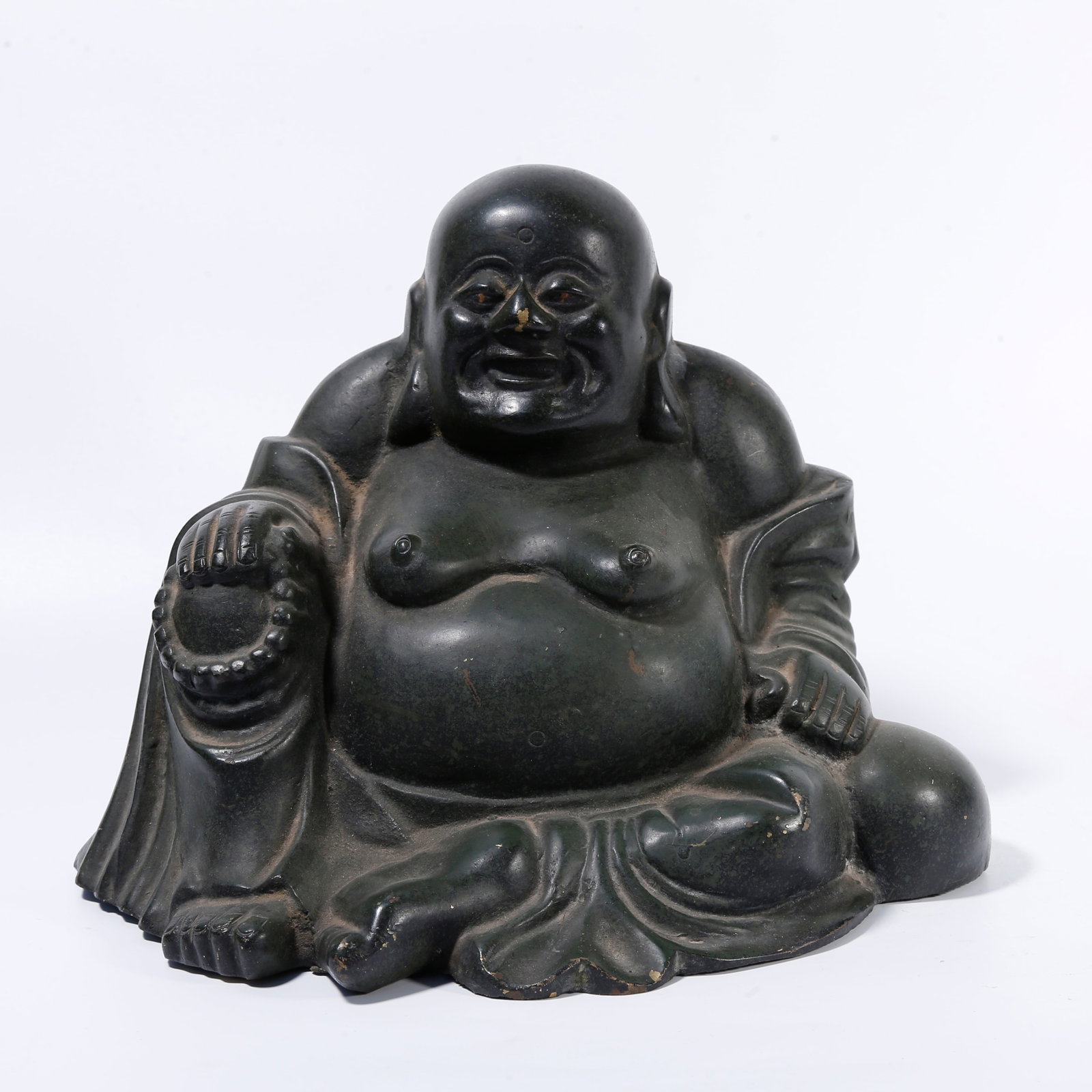 A BRONZE MAITREYA BUDDHA STATUE (1 of 9)