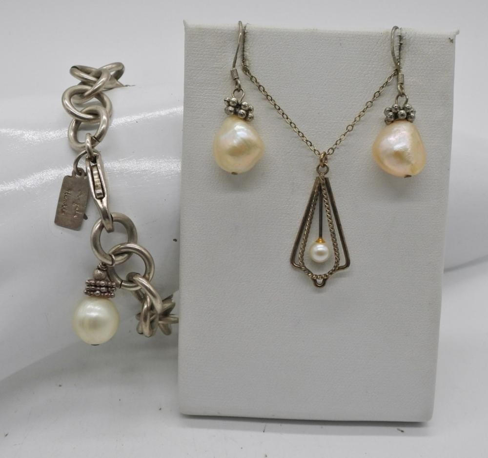 STERLING PEARL SET: STERLING PEARL SET