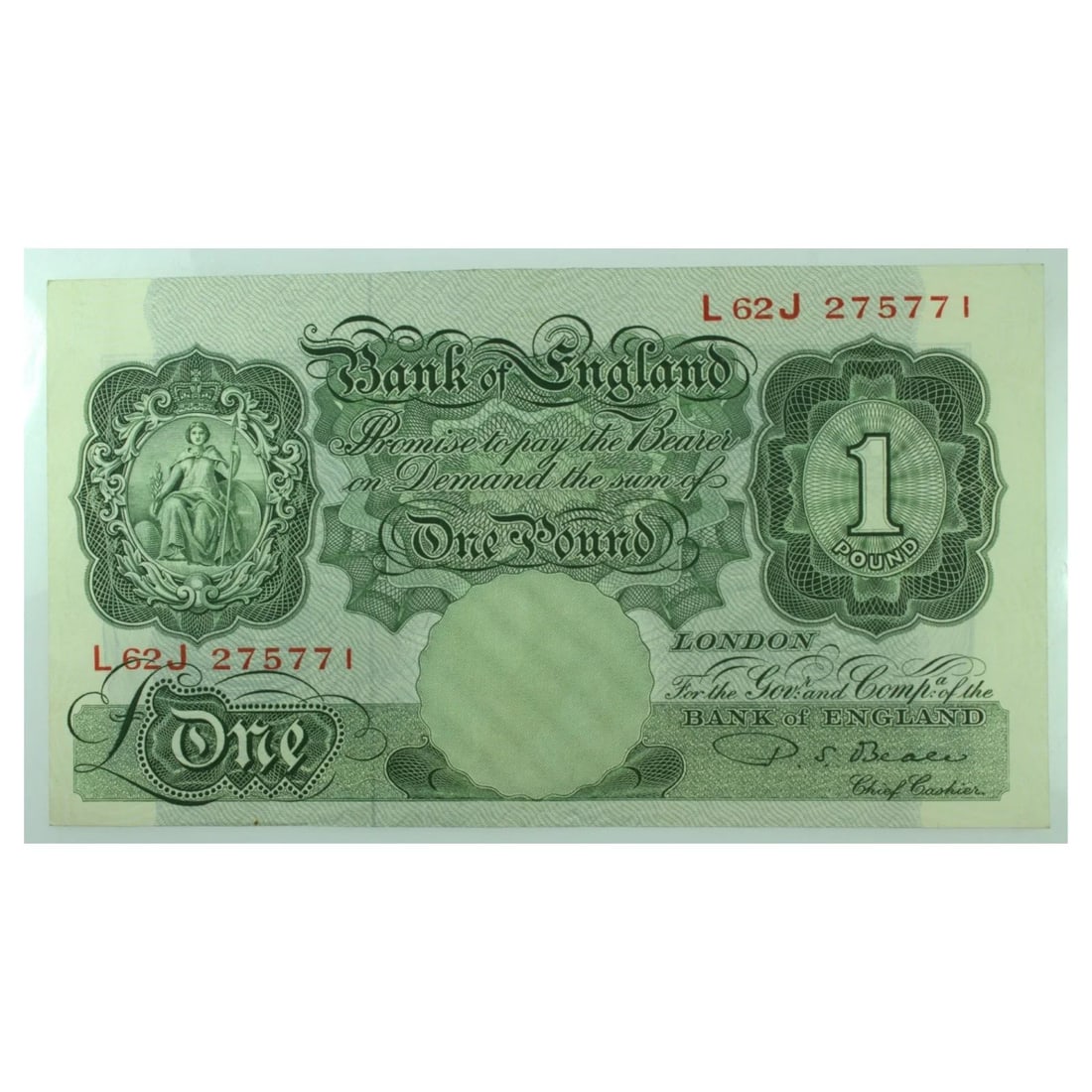 GREAT BRITAIN 'BEALE' -1 (1949-55), ABOUT UNCIRCULATED OPQ: Great Britain 'Beale' -1 (1949-55), about Uncirculated OPQ