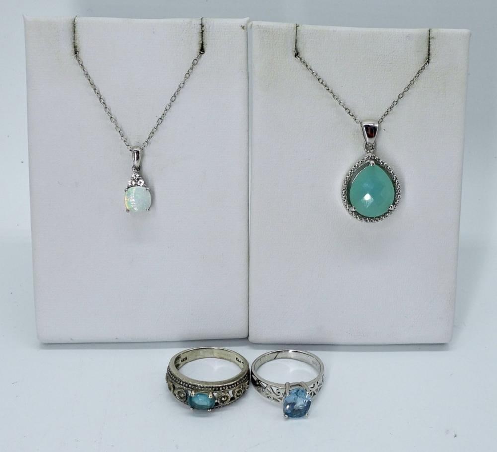 PRETTY BLUE GEMSTONE STERLING JEWELRY: PRETTY BLUE GEMSTONE STERLING JEWELRY