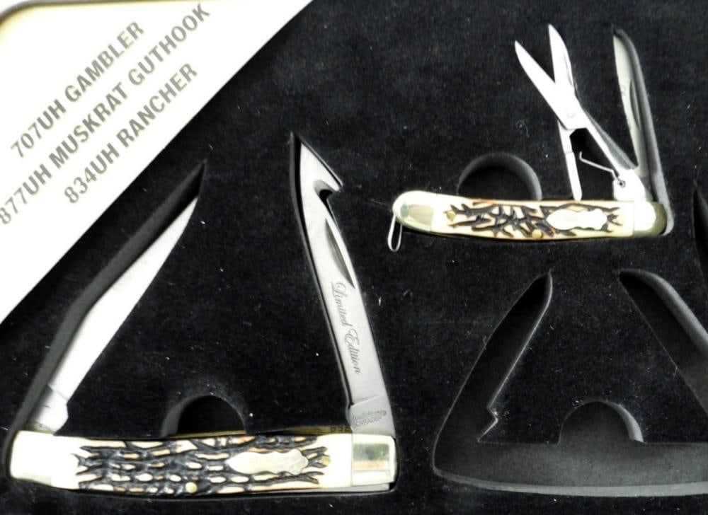 UNCLE HENRY KNIFE SET IN TIN (1 of 2)