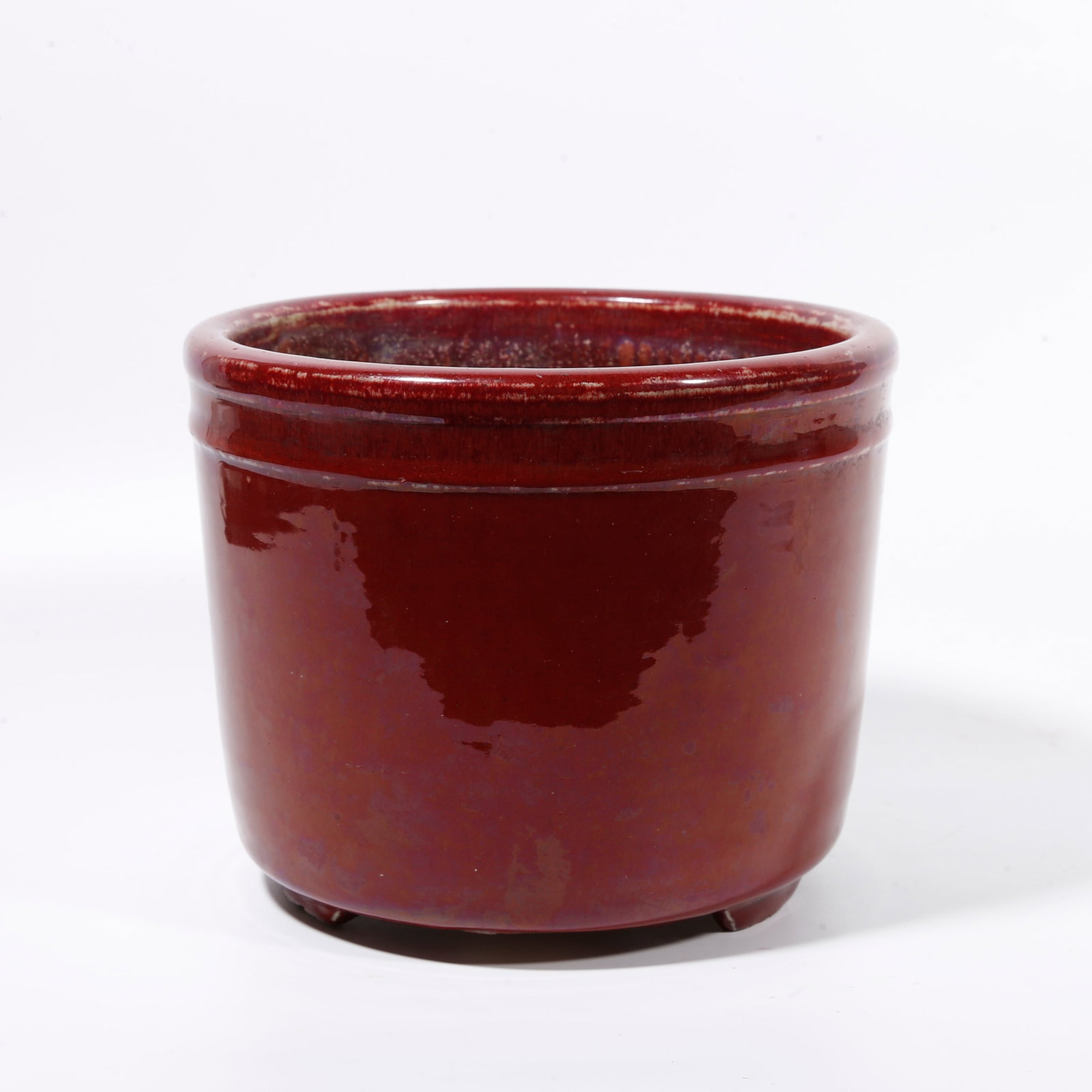 A TRIPOD INCENSE BURNER WITH FLAMBE GLAZE (1 of 9)