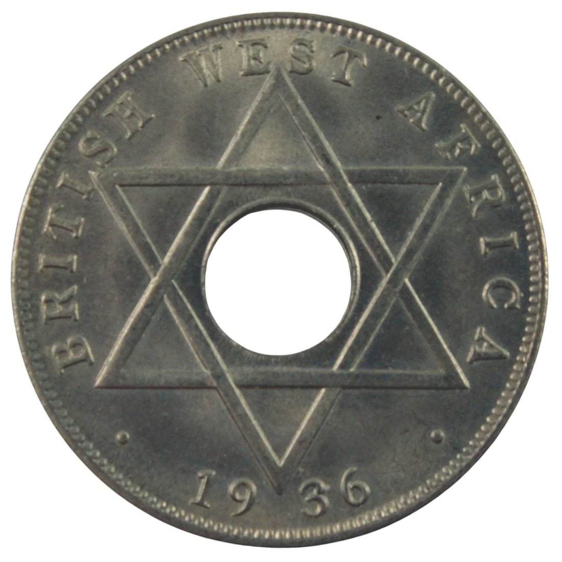 BRITISH WEST AFRICA 1936 KN HALFPENNY, GEM: British West Africa 1936 KN Halfpenny, Gem
