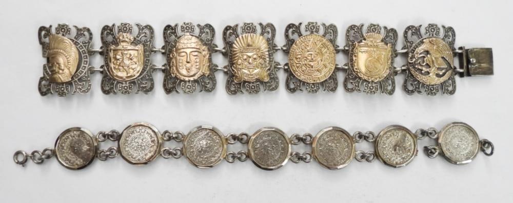 (2) 7 IN STERLING FASHION BRACELETS: (2) 7 IN STERLING FASHION BRACELETS