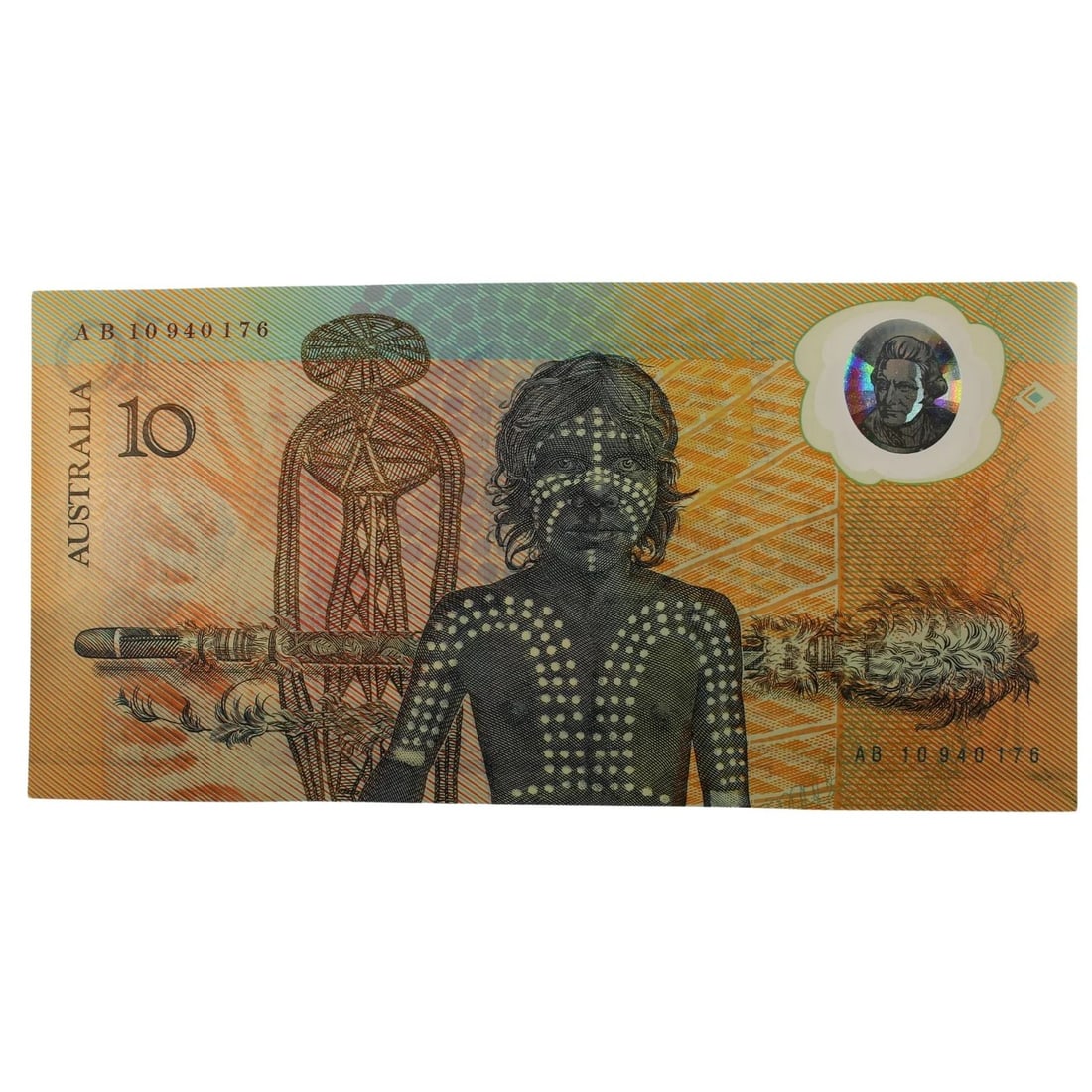 AUSTRALIA 'JOHNSTON - FRASER' AB10 - FIRST PREFIX (1ST ISSUE) BICENTENNIAL $10 (1988), UNCIRC (1 of 2)