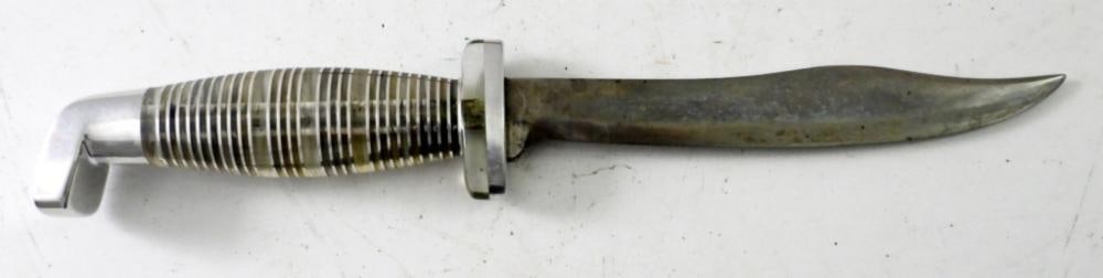 11 1/2" CLEAR HANDLE HUNTING KNIFE (1 of 2)