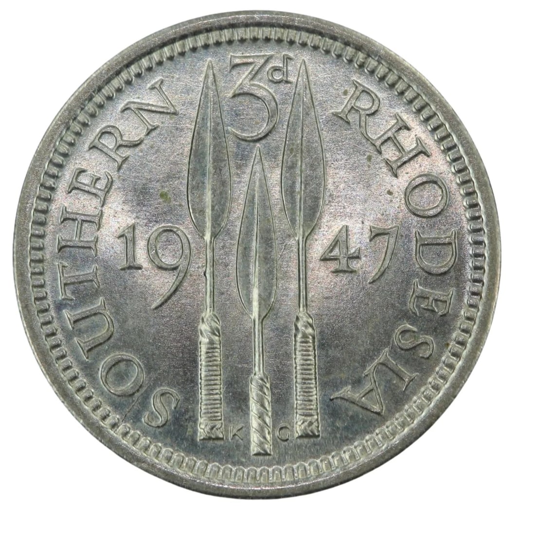 SOUTHERN RHODESIA 1947 THREEPENCE GEM UNCIRCULATED (1 of 2)