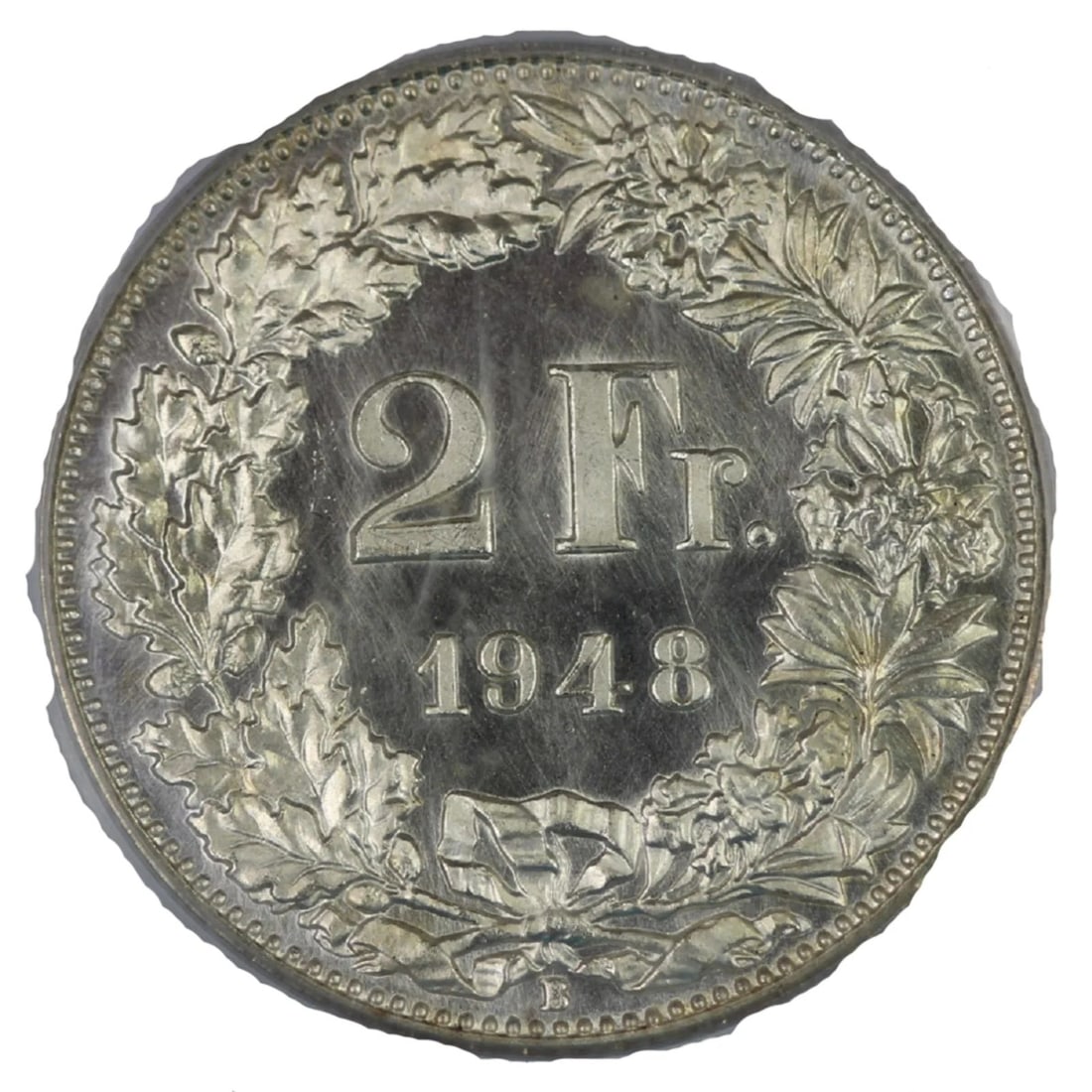 SWITZERLAND 1948 SPECIMEN 2 FRANCS, PCGS SP65 (1 of 2)