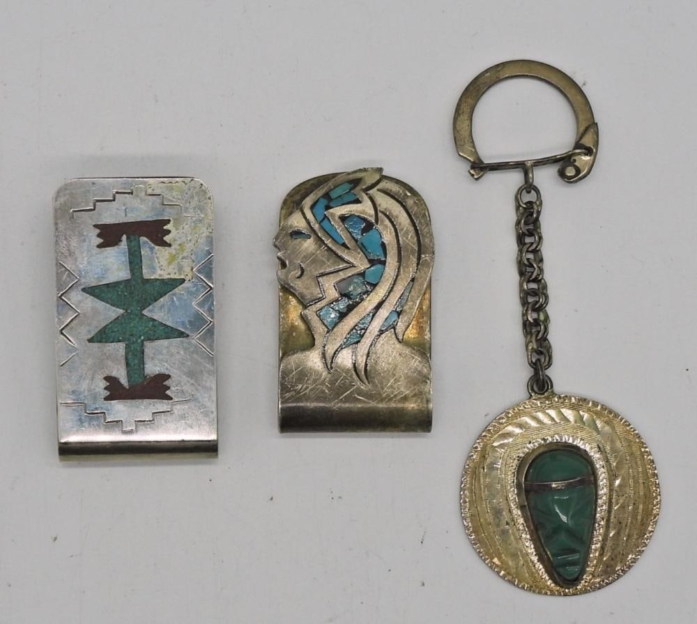 925 SOUTHWEST MONEY CLIPS & KEYCHAIN (1 of 2)