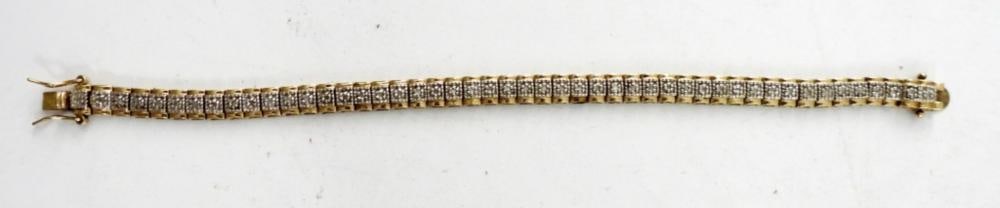 GOLD TONE 925 STERLING BRACELET: GOLD TONE 925 STERLING BRACELET