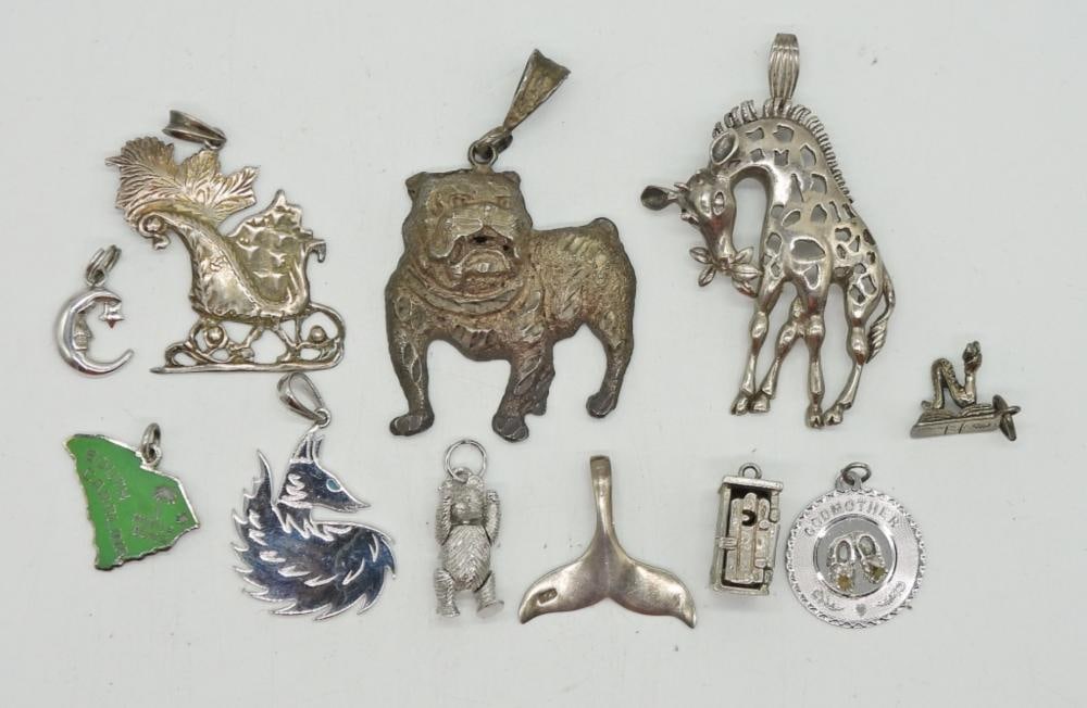 (10) STERLING CHARMS/PENDANTS (1 of 1)