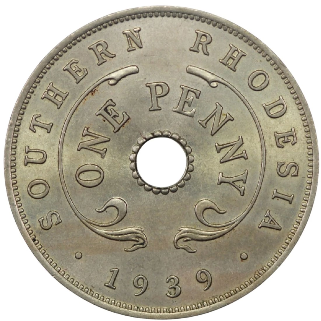 SOUTHERN RHODESIA 1939 PENNY, CHOICE UNCIRCULATED (1 of 2)