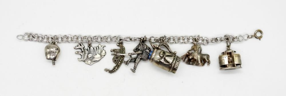 7.5" STERLING CHARM BRACELET (1 of 2)