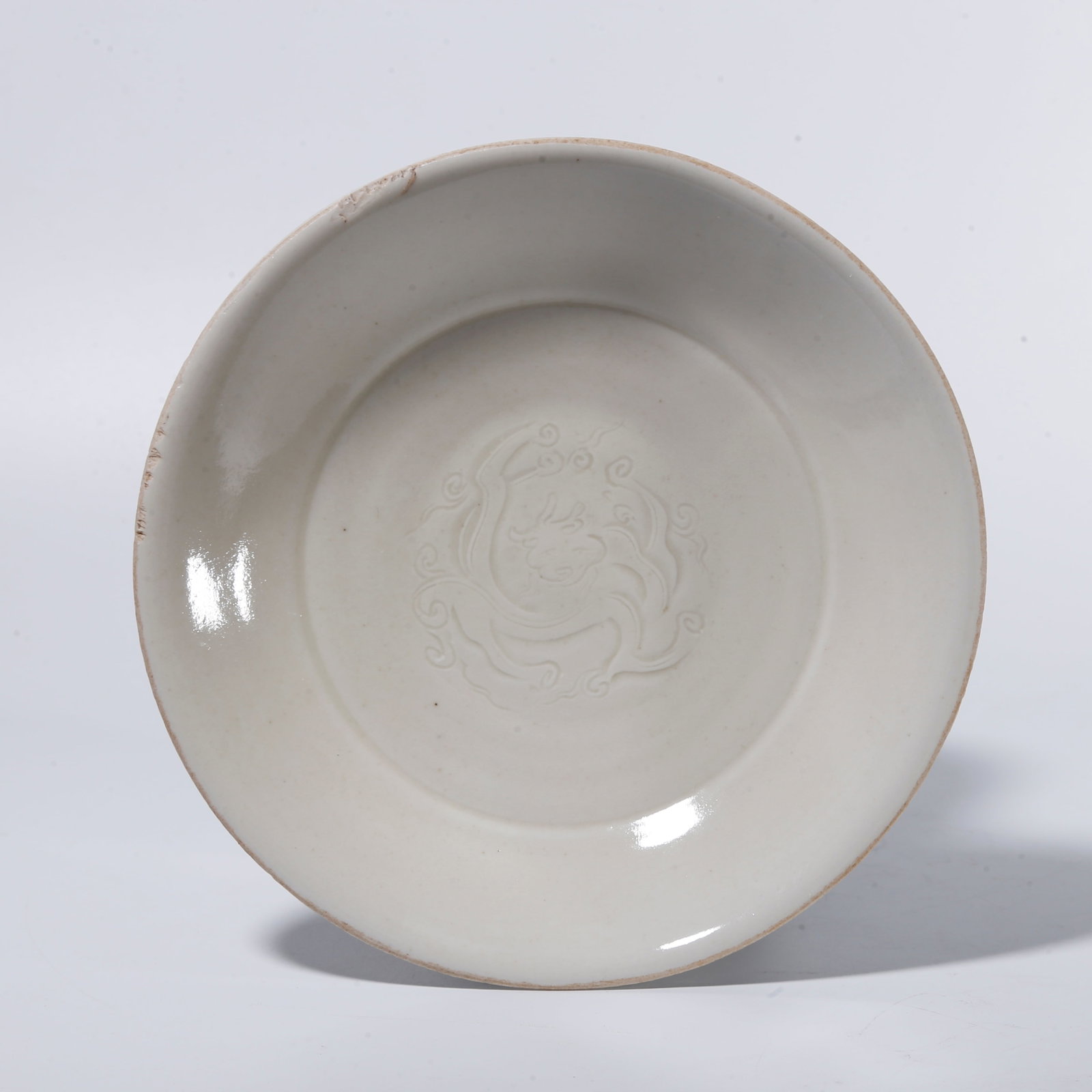 A DING WARE PLATE WITH CHILONG DRAGON PATTERN (1 of 9)
