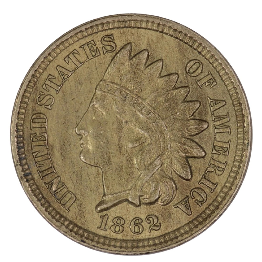 U.S.A. 1862 CU-NI CENT, NEAR GEM (1 of 2)