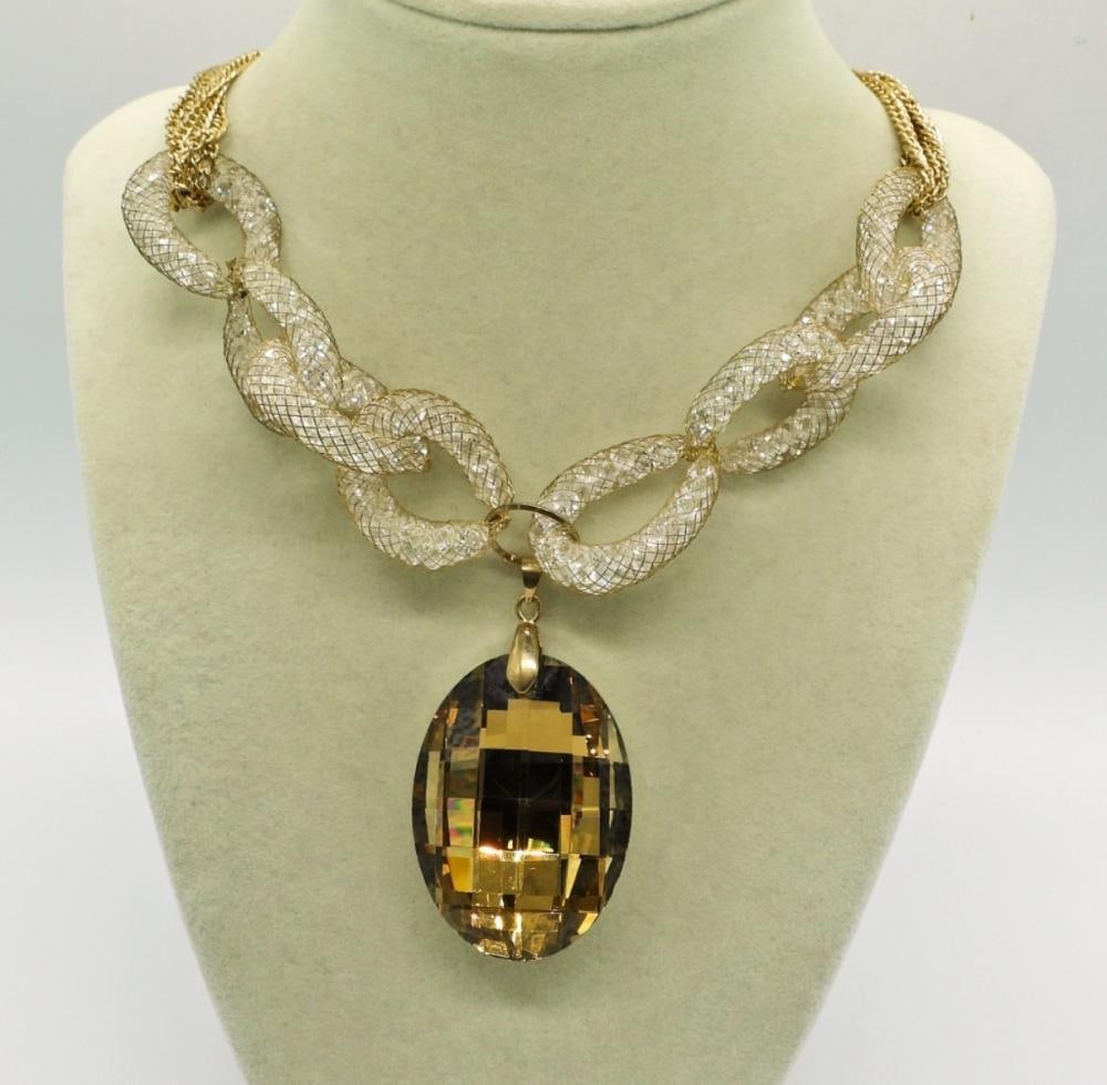 2 LARGE STATEMENT NECKLACES - 3