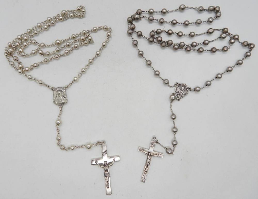 (2) STERLING ROSARIES (1 of 3)