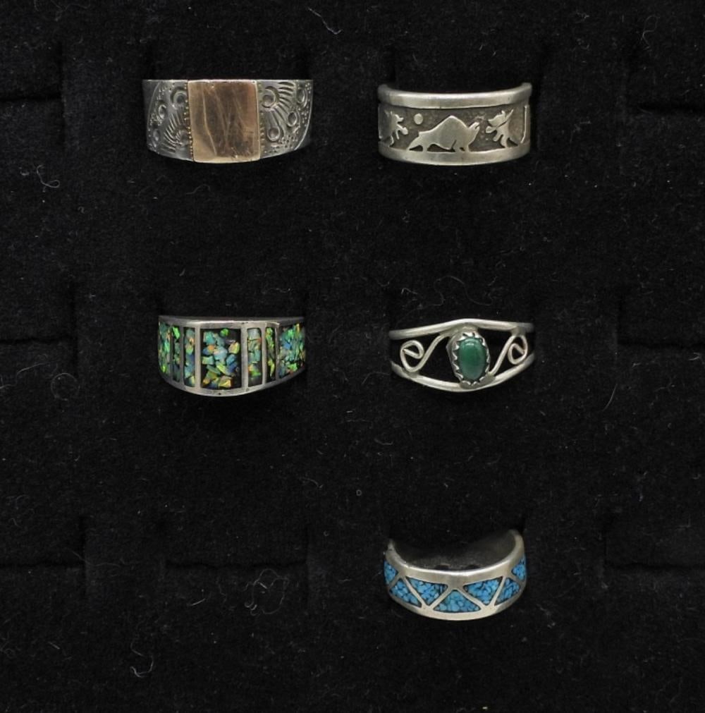 5 SOUTHWEST STYLE 925 RINGS (1 of 2)