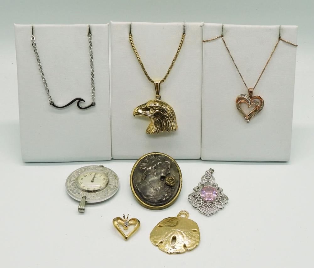 7 PENDANTS / 2 CHAINS / 1 NECKLACE: 7 PENDANTS / 2 CHAINS / 1 NECKLACE