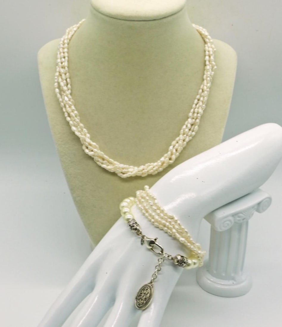 FRESHWATER RICE PEARL SET & MORE (1 of 3)