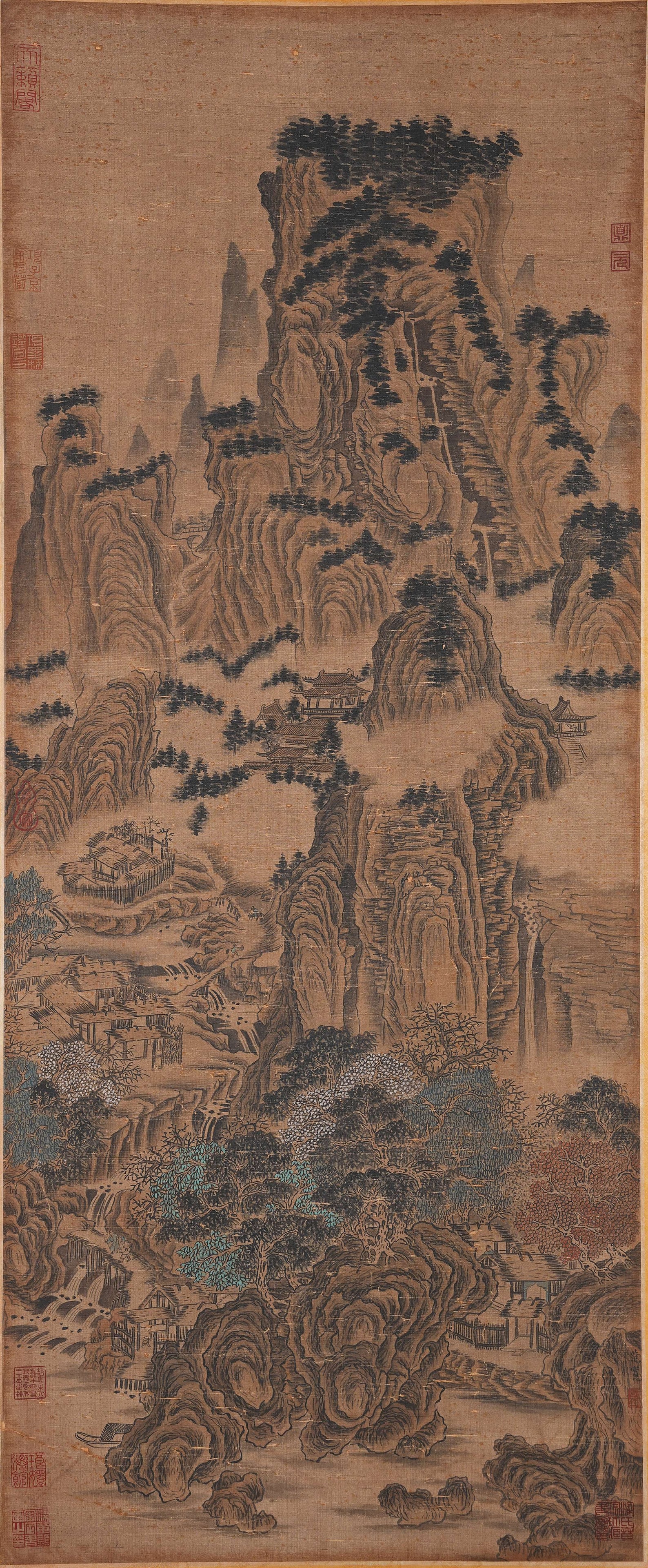 A LANDSCAPE PAINTING ON SILK BY FAN KUAN.範寬 (1 of 8)