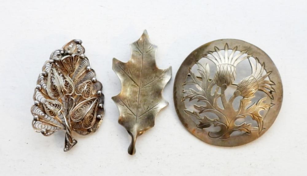 (3) STERLING SILVER BROOCH PINS (1 of 2)