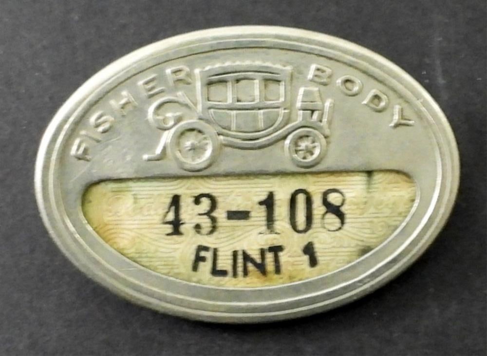 VINTAGE FISHER BODY EMPLOYEE BADGE (1 of 2)