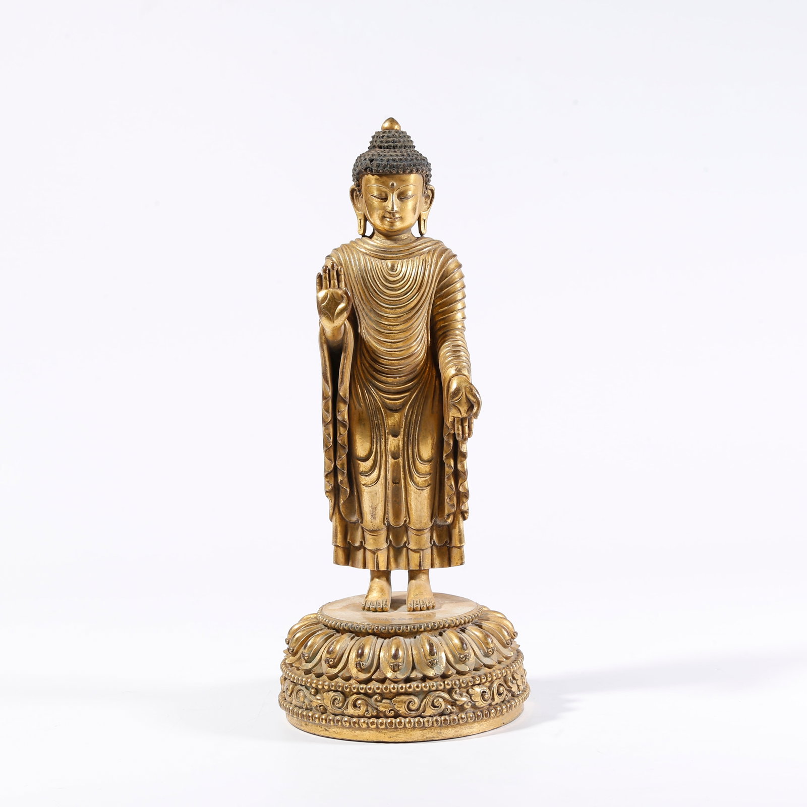 A BRONZE SANDALWOOD BUDDHA FIGURE (1 of 9)