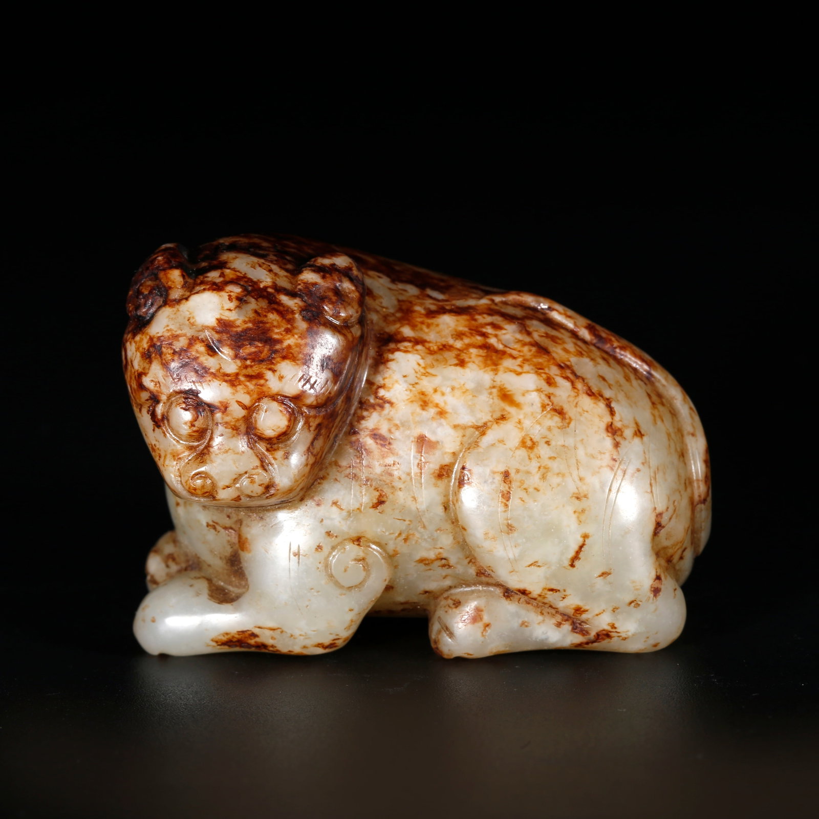 A HETIAN JADE BEAST-SHAPED ORNAMENT (1 of 9)