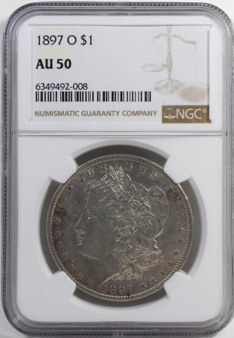 1897-O MORGAN DOLLAR NGC AU50 (1 of 2)