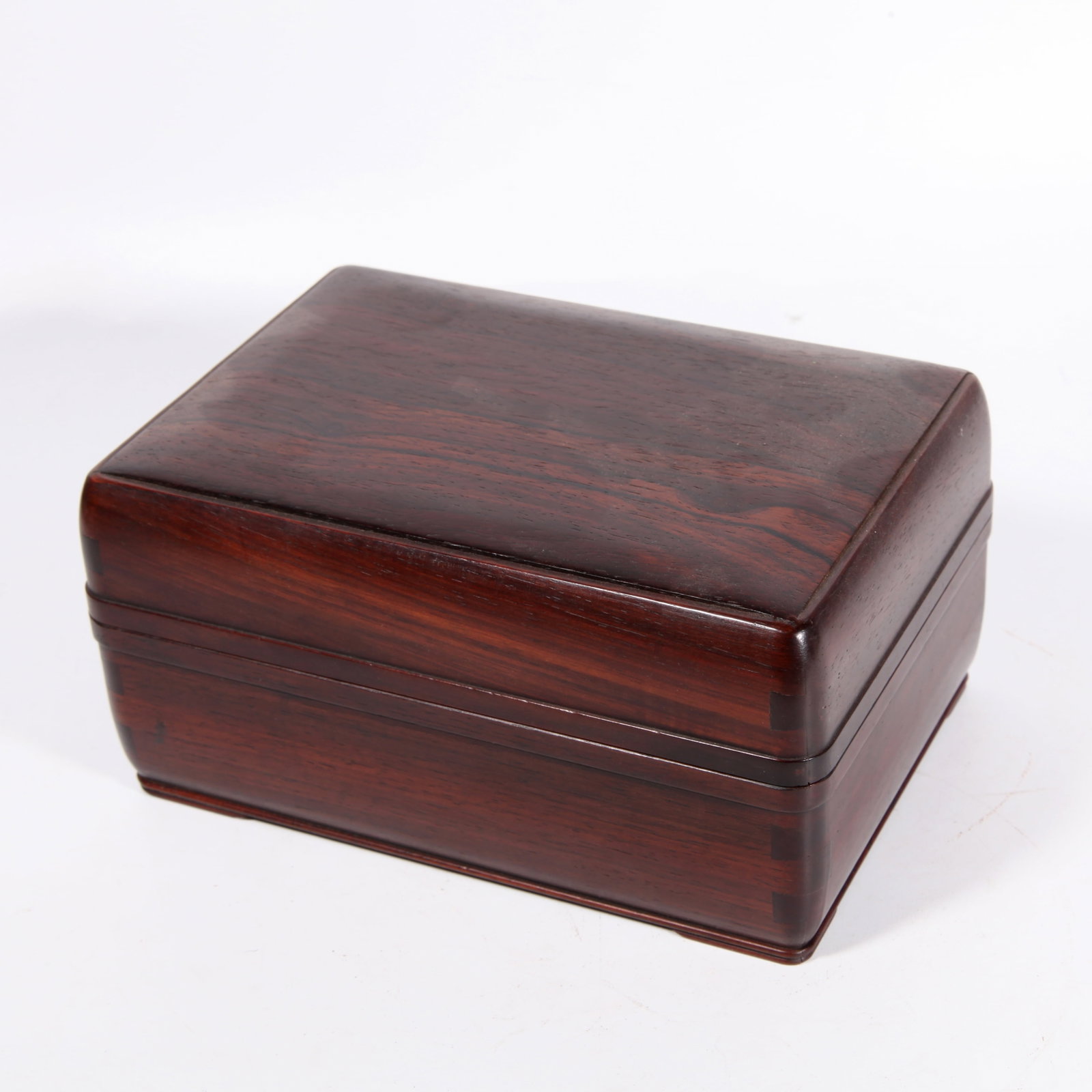 A RED WOOD COVERED BOX (1 of 9)