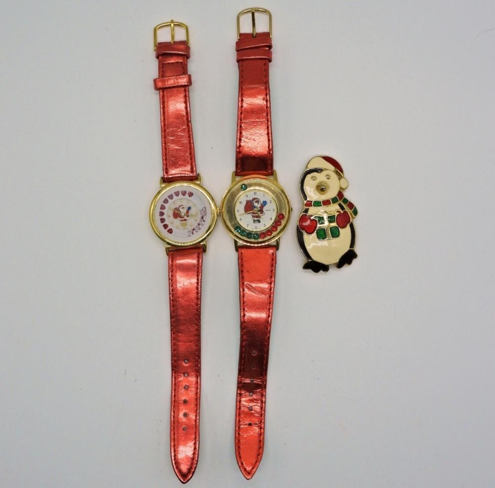 CHRISTMAS WATCHES & PIN (1 of 2)