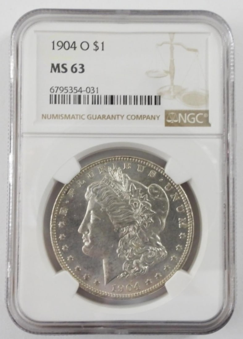 1904-O MORGAN DOLLAR NGC MS-63: 1904-O MORGAN DOLLAR NGC MS-63