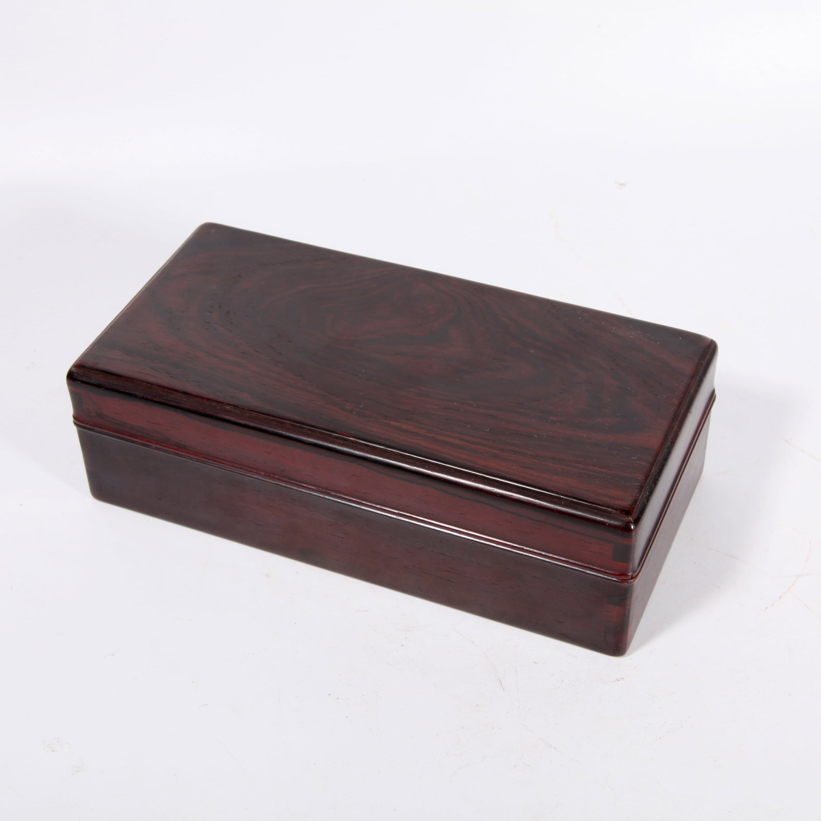 A RED WOOD COVERED BOX (1 of 9)