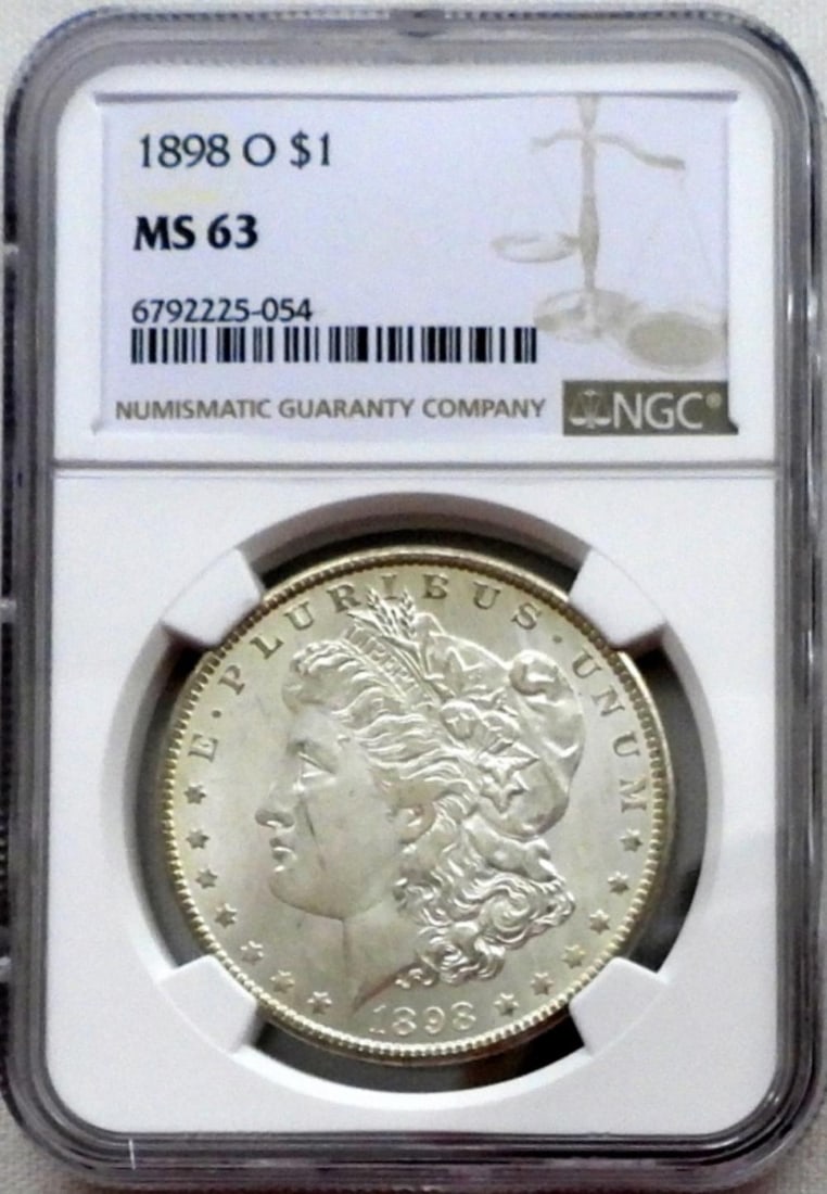 1898-O MORGAN DOLLAR NGC MS-63: 1898-O MORGAN DOLLAR NGC MS-63