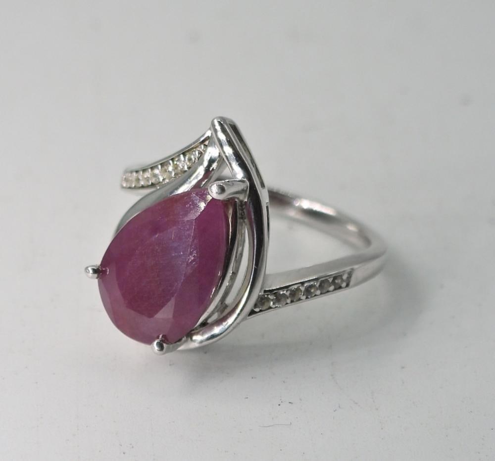NATURAL RUBY RING & PURPLE SET - 2