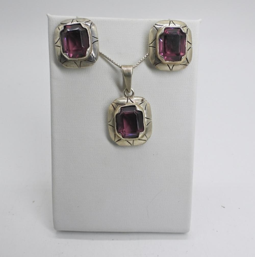 NATURAL RUBY RING & PURPLE SET - 4