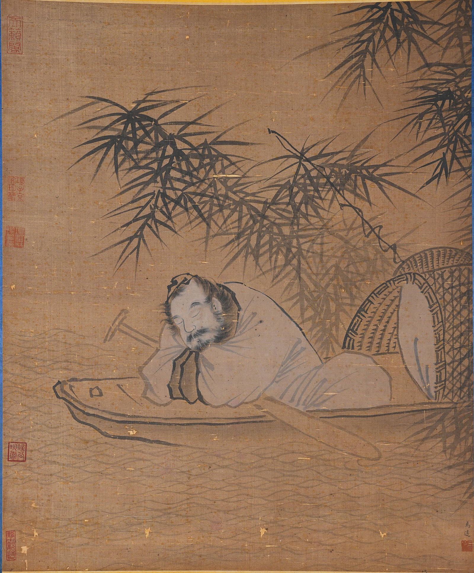 A FIGURE PAINTING ON SILK BY MA YUAN.馬遠 (1 of 8)
