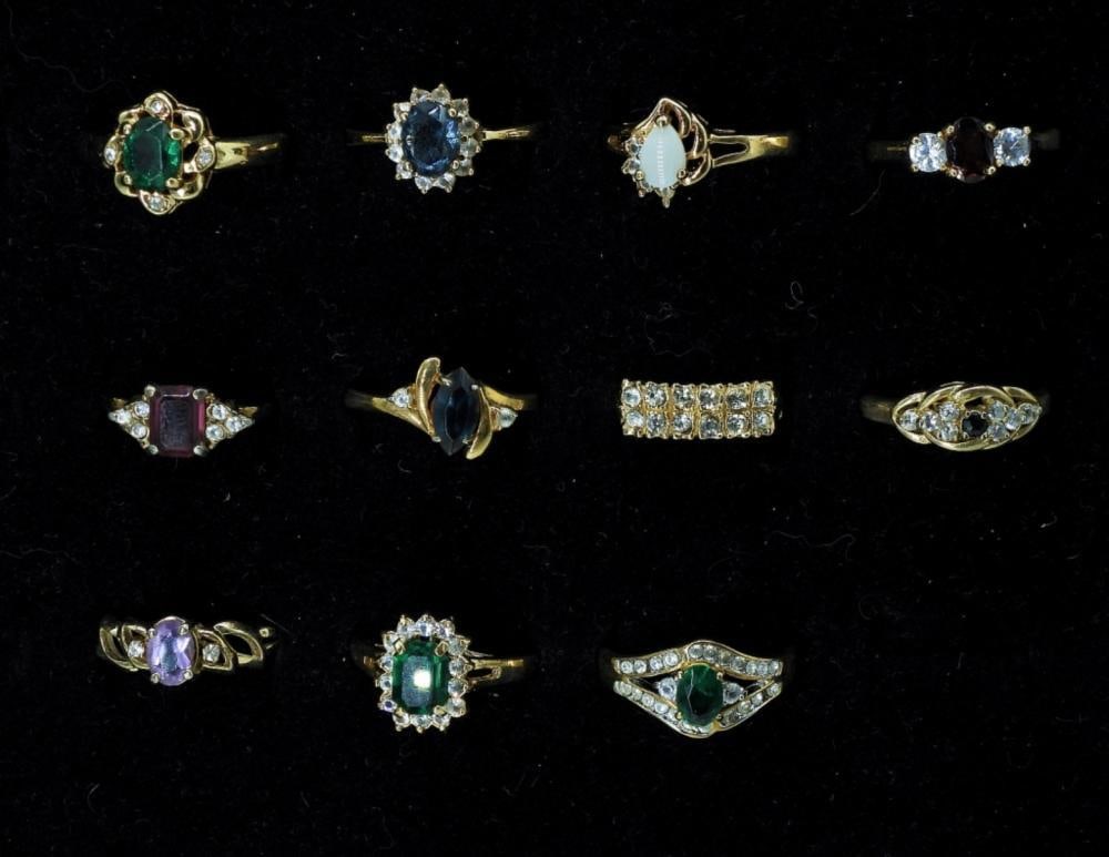 11 FASHION RINGS WITH GEMSTONES (1 of 4)