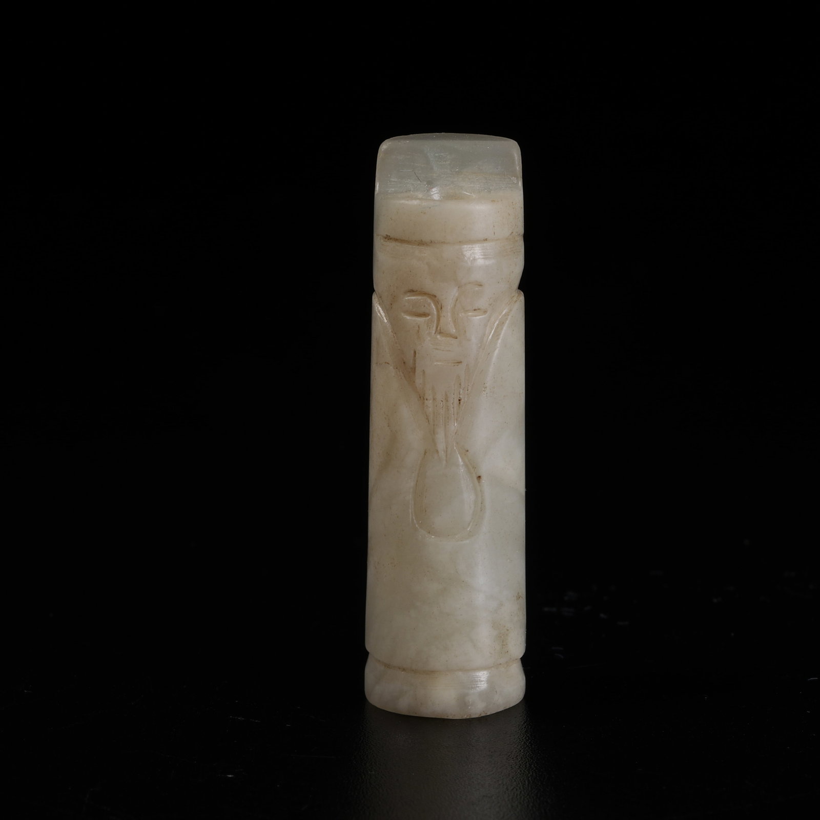 A ARCHAIC JADE WENGZHONG PENDANT: Archaic Jade Wengzhong Pendant