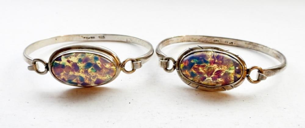 STERLING MATCHING HINGE BRACELETS (1 of 3)